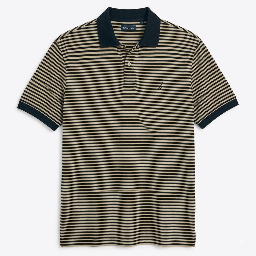 Nautica Men's Striped Short-Sleeve Polo Shirt